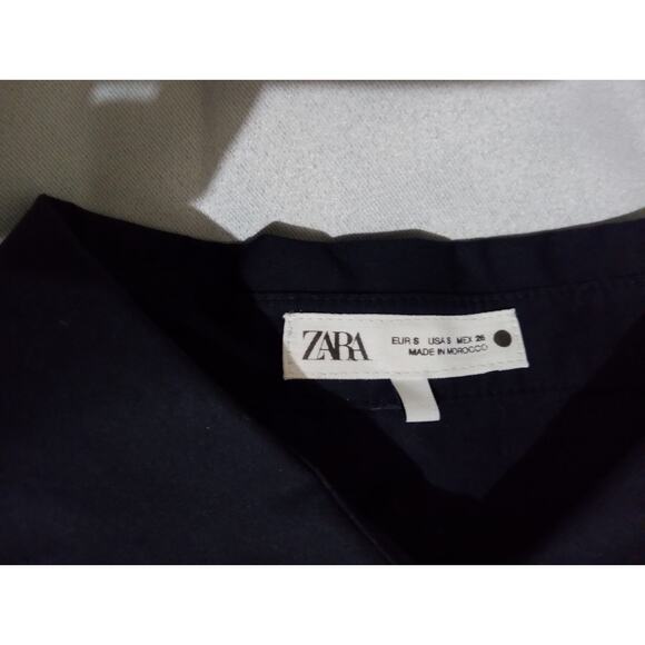 Zara Collection Long Sleeve Pullover Poplin Maxi Shirt Dress Blue Size Small - Picture 15 of 16